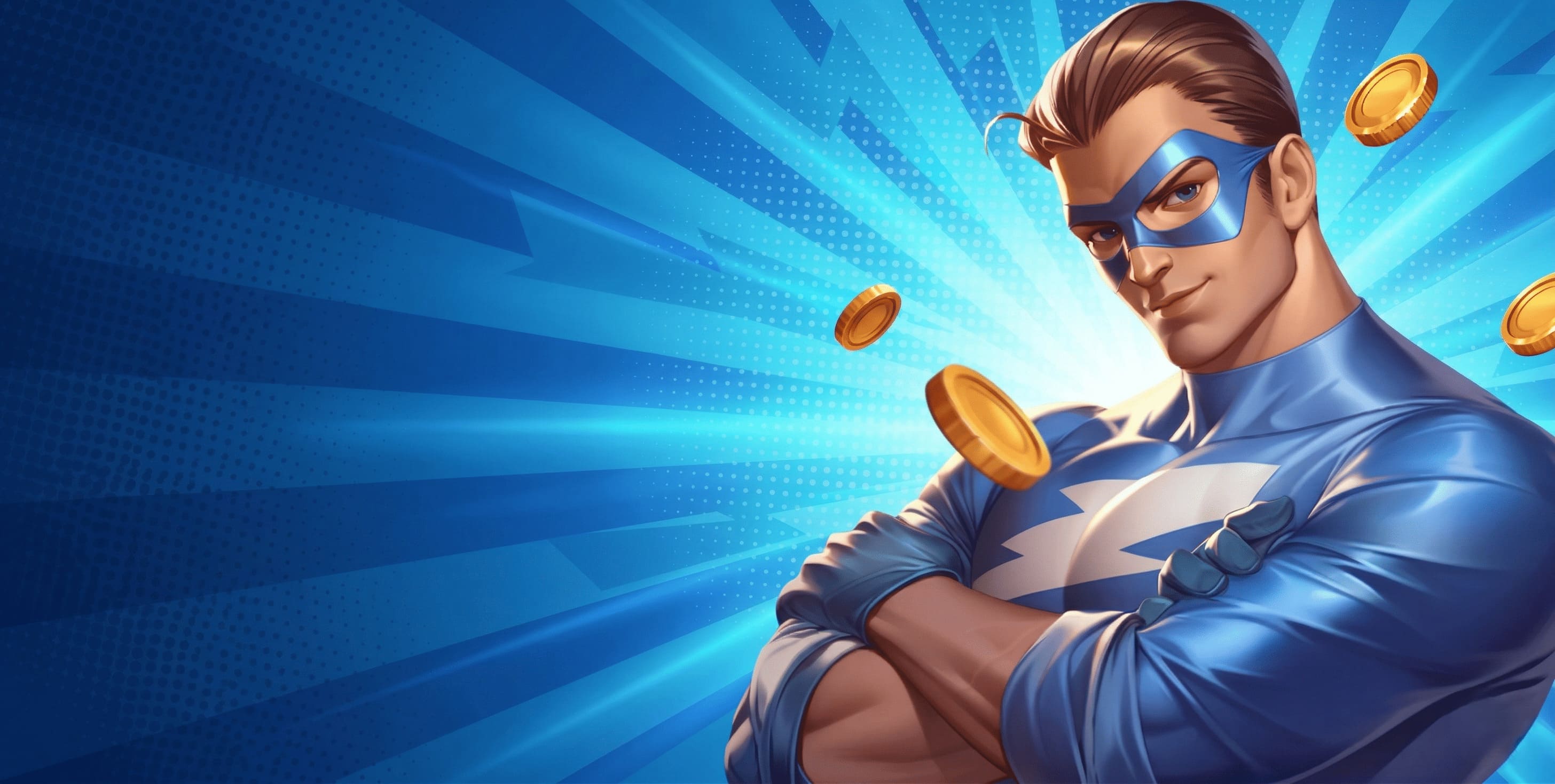 Bruno Casino highroller bonus banner met superheld en 50 procent bonus tot €500
